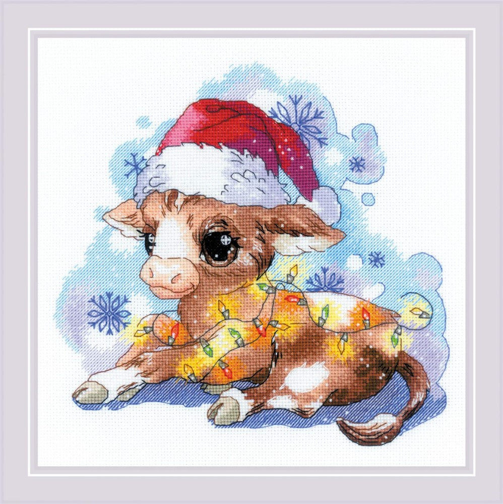 New Years Calf Cross Stitch Kit