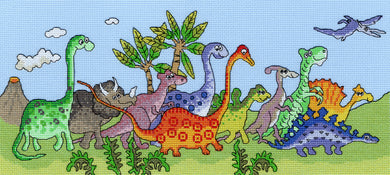 Dinosaur Fun Cross Stitch Kit