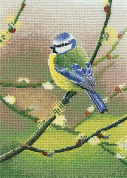 Blue Tit Cross Stitch Kit